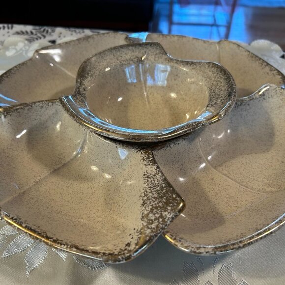 Vintage MCM California Original 5 Piece Chip & Dip Bowl #146 - Picture 3 of 8